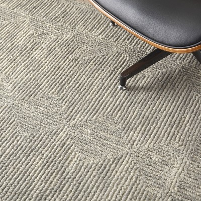 Hand-Tufted Modern Gray Wool 5' x 7' Rectangular Area Rug