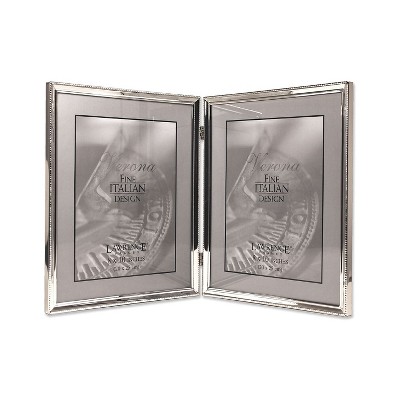 Lawrence Frames 650064D Hinged Double Simply Metal Picture Frame - Silver, 1.50 in.