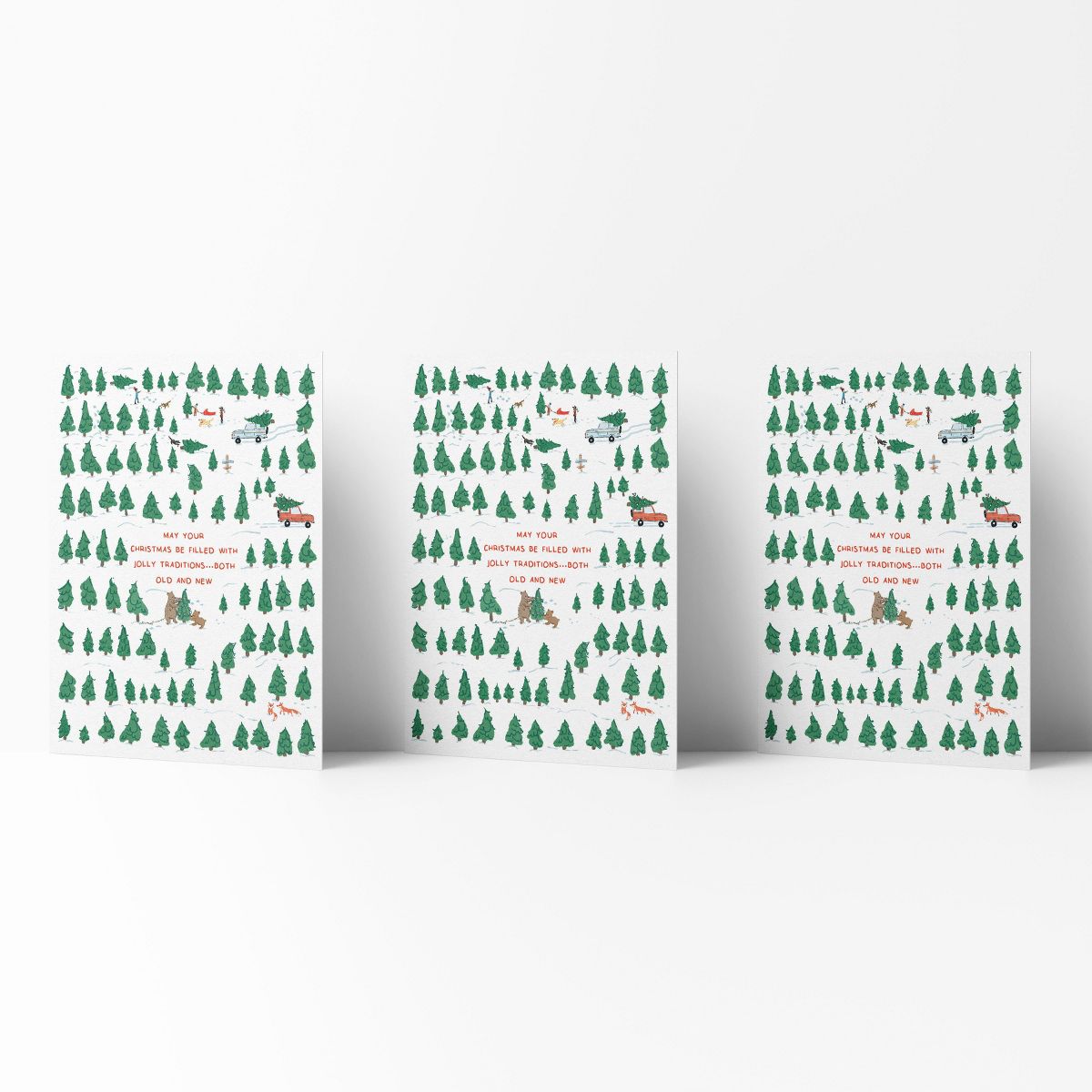 Holiday Winter Card Pack (3ct) Jolly Traditions by Ramus & Co