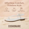 CUSHIONAIRE Life Strappy Flat Thong Sandals for Women with Toe Loop, Memory Foam, and Adjustable Ankle Strap Womens Sandals - 3 of 4