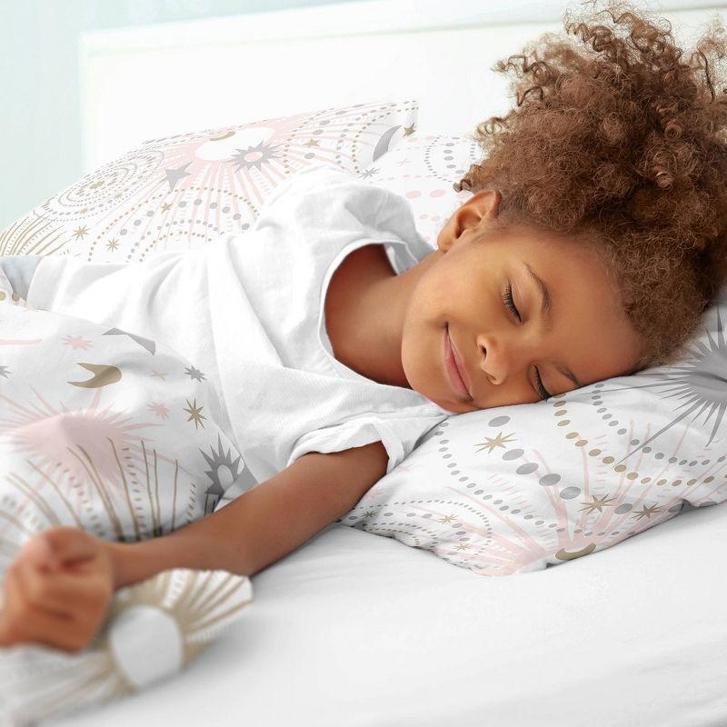 3pc Celestial Full/Queen Kids&#39; Comforter Bedding Set Pink and Gray - Sweet Jojo Designs, 6 of 9