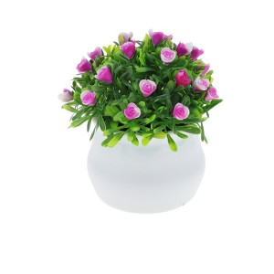 Unique Bargains Faux Plants Solid Rose Plastic 4.72"x4.72"x4.72" 1 Pcs - 1 of 4