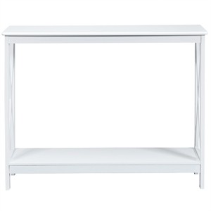 Tangkula Industrial 2-Tier Console Table X-Design Bookshelf Narrow Accent Table - 1 of 4