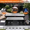 ELJGET 4/6 Burner Propane Gas Grill with Side Burner, 46,790 BTU Outdoor BBQ Grill with Porcelain-Enameled Cast Iron Grates & Steak Plate - 4 of 4