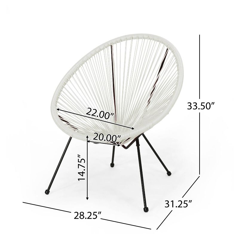 Anson 2pk Hammock Weave Chair White - Christopher Knight Home, 5 of 6