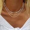 HTUTWOO Herringbone Necklace for Women,Dainty Gold Necklace,14k Gold Plated Snake, Simple Gold Layered Necklaces,Gold Jewelry Gift for Women - 2 of 4