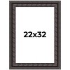 PosterPalooza | 3.5" Wide Ornate Black Picture Frame - UV Acrylic, Foam Board Backing, Hanging Hardware - 2 of 4