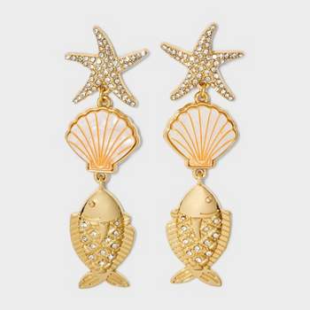 SUGARFIX by BaubleBar Give Them Shell Earrings