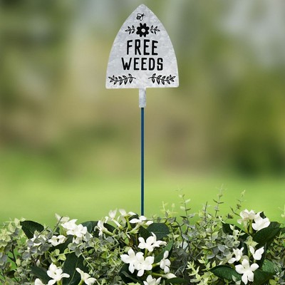 Set of 3 Multicolor Iron Garden Signs with Quotes