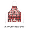 Unique Bargains Christmas Aprons Linen Red Black Beige 21.65"x26.77" 1 Pcs - 3 of 4