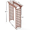 Gulches Warm Brown Wooden Arbor - Wedding Arch for Ceremonies, Plant Climbing Trellis & Christmas Decor Pergola for Garden Backyard - 2 of 4