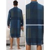Lars Amadeus Men's Henley Collar Color Block Plaid Nightshirt - 4 of 4