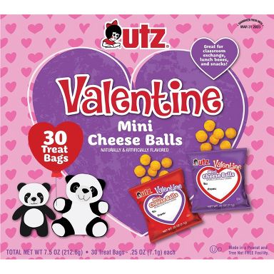 Utz Valentine's Mini Cheese Balls - 7.5oz/30ct