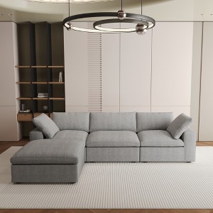 Cloud Modular Sectional Sofa Couch,Convertible Couches with Storage Ottoman for Living Room,Covers Washable&Replaceable - 1 of 4
