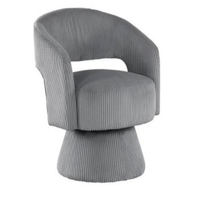 Modern Luxurious Swivel Accent Chair Dark Gray Soft - 1 of 4