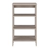 Vynxaria 4-Shelf Utility Storage Shelves Linen Cabinet, Light Gray Finish - 4 of 4