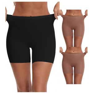 INSPIRE CHIC 3 Packs Women's Shorts Seamless High Waist Tummy Control Butt Lifter Thigh Slimmers - 1 of 4