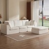 KWPZQEB 110" Modular Sectional Sofa Couches, L-Shape Couch 3 Seat Modular Sofa with Pillows & Ottoman, Comfy Sectional Sofa for Living Room - 4 of 4
