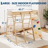 8-in-1 Indoor/Outdoor Playground Jungle Gym Kids Climbing Toys, Wooden Climber Playset with Slide for Kids Ages 1-8, Swing, Monkey Bars, Upright atc - 3 of 4