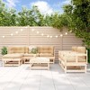 vidaXL Patio Lounge Set - 7 Piece Outdoor Modular Sofa Furniture - Solid Pine Wood - Brown Natural - Garden Patio Terrace - 2 of 4