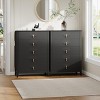 Fluted Dresser 54 Inch Wide, 7-Drawer Wood Dresser for Bedroom, Modern Chest of Drawers, Storage Organizer Cabinet for Living Room, Hallway - 3 of 4