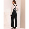 INSPIRE CHIC Women's Casual Office Adjustable Straps Wide Leg Jumpsuits - 3 of 4