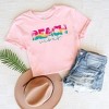 Simply Sage Market Women's Beach Vibes Colorful Palm Trees Short Sleeve Graphic Tee - 3 of 3