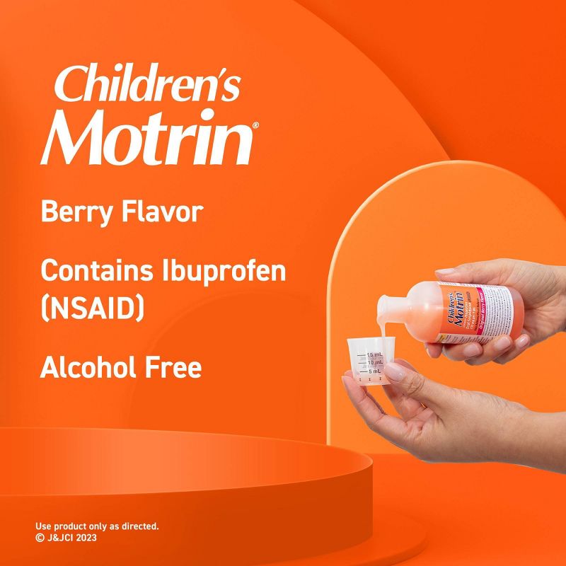 Children&#39;s Motrin Pain Reliever/Fever Reducer Liquid - Ibuprofen (NSAID) - Berry - 4 fl oz, 5 of 9