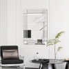 Decorative Wall Mirrors, Modern Silver Rectangular MDF+glass Wall Mounted Mirror - 2 of 4