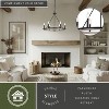 VAXCEL Russel 6 Light Matte Black and Weathered Gray Farmhouse Candle Wheel Chandelier - 2 of 4