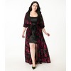 Unique Vintage Women's Plus Velvet Burnout Duster - 4 of 4