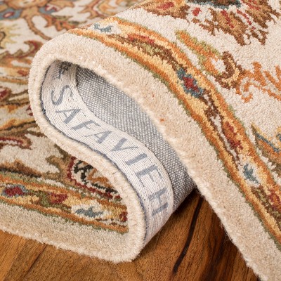 Ivory Hand-Tufted Wool Rectangular Area Rug 2' x 3'