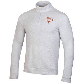 NCAA Texas Longhorns Men's 1/4 Zip Light Gray Sweatshirt