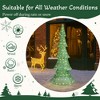 CIPACHO 6FT Lighted Pull Up Christmas Tree - Pre-lit with 200 Warm White LED Lights (Indoor/Outdoor Holiday Decor) - 2 of 4