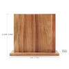 LunaLulinlk Powerful Magnetic Knife Block, Acacia Wood Double Side Magnet Kitchen Knife Holder Without Knives - 3 of 4