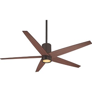 56" Minka Aire Modern Indoor Ceiling Fan with LED Light Remote Control Oil Rubbed Bronze Maple for Living Room Kitchen Bedroom - 1 of 4