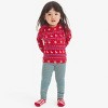 Primary Kids Organic Long Sleeve Pj Top In Holiday Animal Friends - 3 of 4