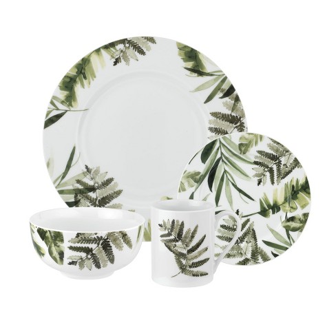 Dinnerware, Fine Bone China, 16 Piece Plates and Bowls Set