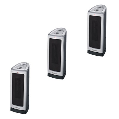 Lasko 5307 Portable Electric 1500 Watt Room Oscillating Ceramic Tower Space Heater with Adjustable Thermostat (3 Pack)