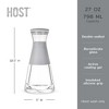 HOST Glass FREEZE Carafe Drink Containers for Fridge, Glass Juice Bottles with Lids, Glass Water Pitcher with Cooling Gel 27oz Gray Set of 1 - 3 of 4