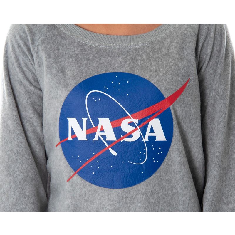 NASA Meatball Logo Juniors' Loungewear Long Sleeve Lounge Sleep Top NASA Meatball Logo, 2 of 5