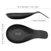 AuldHome Design Farmhouse Spoon Rest, Enamelware Spoon Holder in Vintage Style - 3 of 4