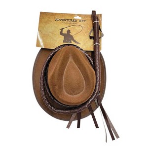 Morris Costumes Adult Adventurer Halloween Costume Accessories 2pc - Brown Medium - 1 of 1