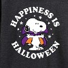 Women's - Peanuts - Happiness Is Halloween Lightweight French Terry Wide Neck Long Sleeve Shirt - 2 of 4