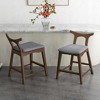 Vynxaria Gray Bar Dining Chairs - Set of 2 for Modern Sophistication - 2 of 4