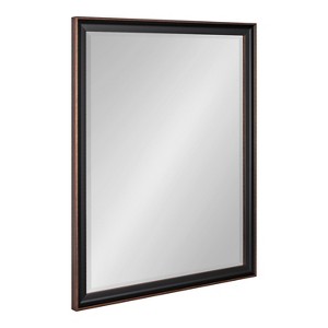 Kate and Laurel Havana Plastic Rectangle Mirror, 25x31, Black - 1 of 4