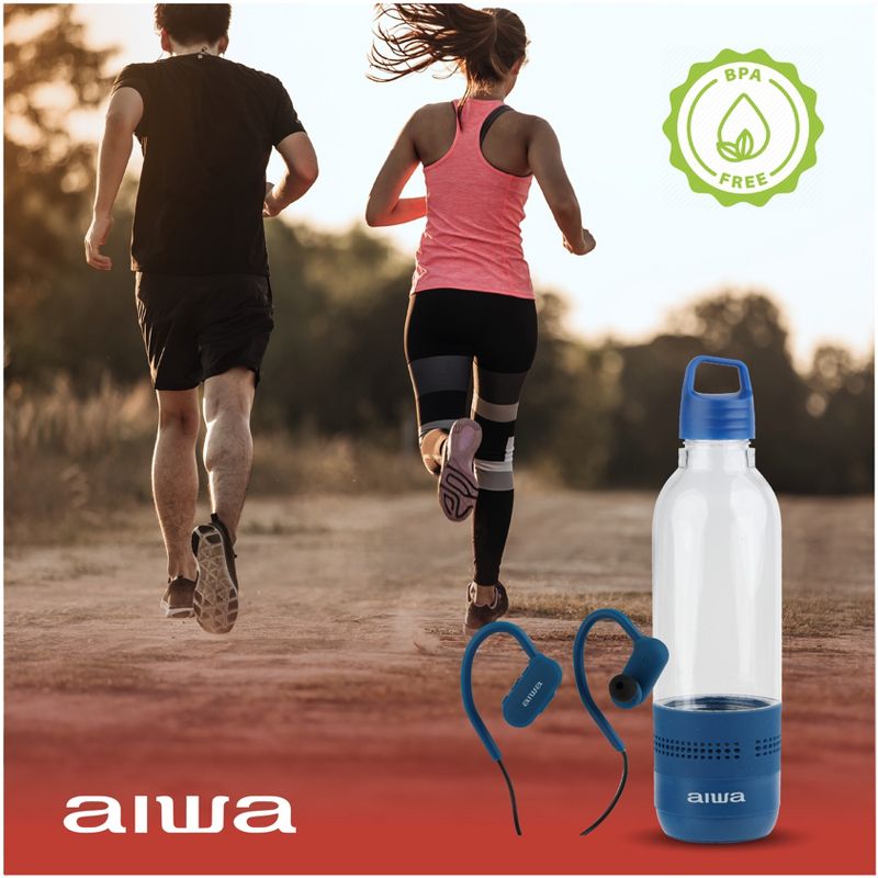 AIWA Get Fit Sport Kit Wireless Sport Earphones + 2 in 1 Water Bottle with Wireless Speaker, 5 of 7