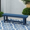 Hyleory HDPE Outdoor Patio Dining Bench - Durable & Weather Resistant Simple Stool - 3 of 4