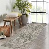 Acekool 2x6 Machine Washable Runner Rug - Non-Slip Stain Resistant Low-Pile for Hallway, Kitchen & Entryway, Grey - 2 of 4