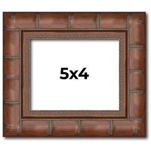 PosterPalooza | 5x4 Modern Bamboo Picture Frame, UV Acrylic, 5 Finishes - 1 of 4